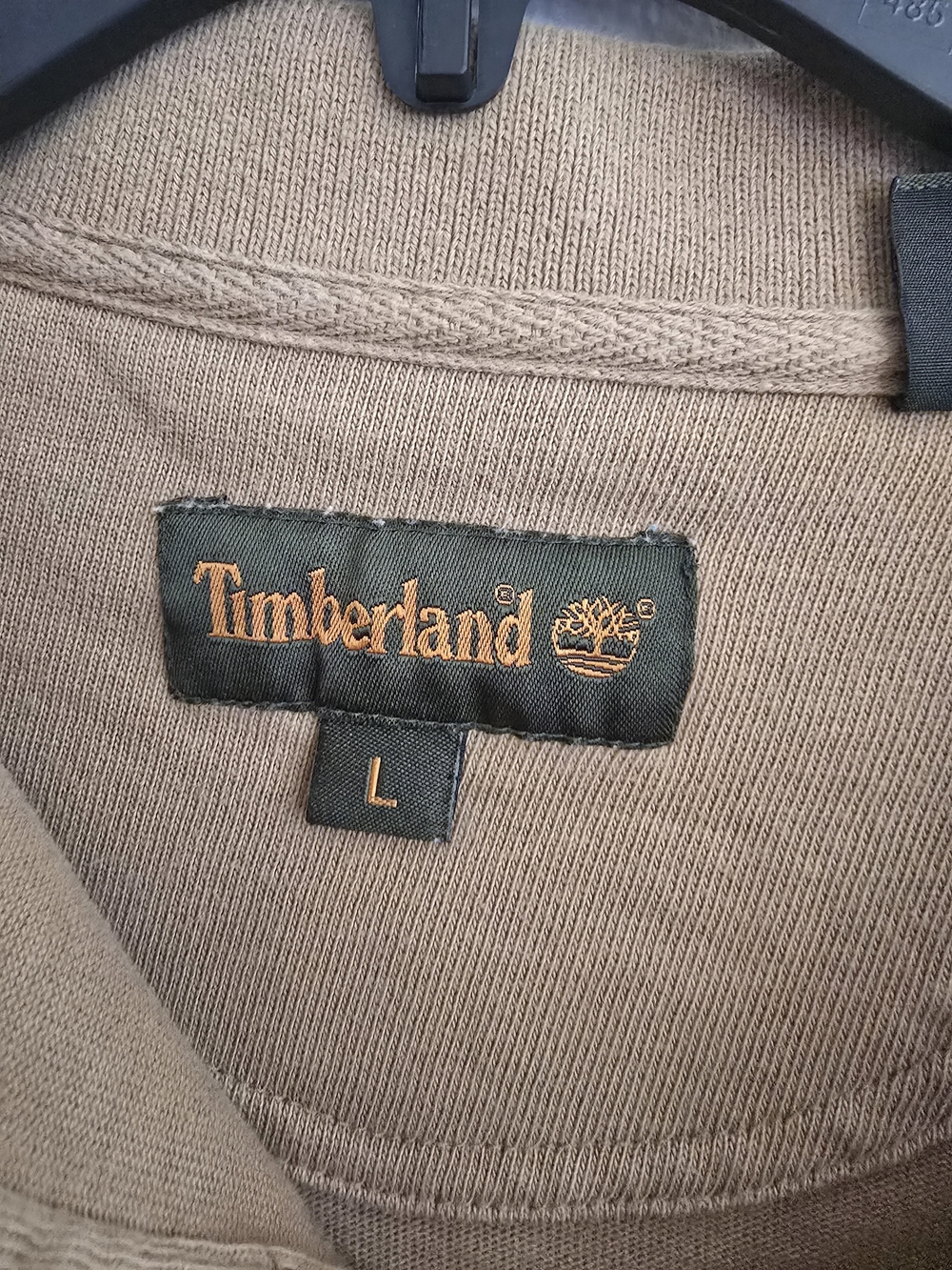 Timberland Men's Long-Sleeve Polo in Light Brown